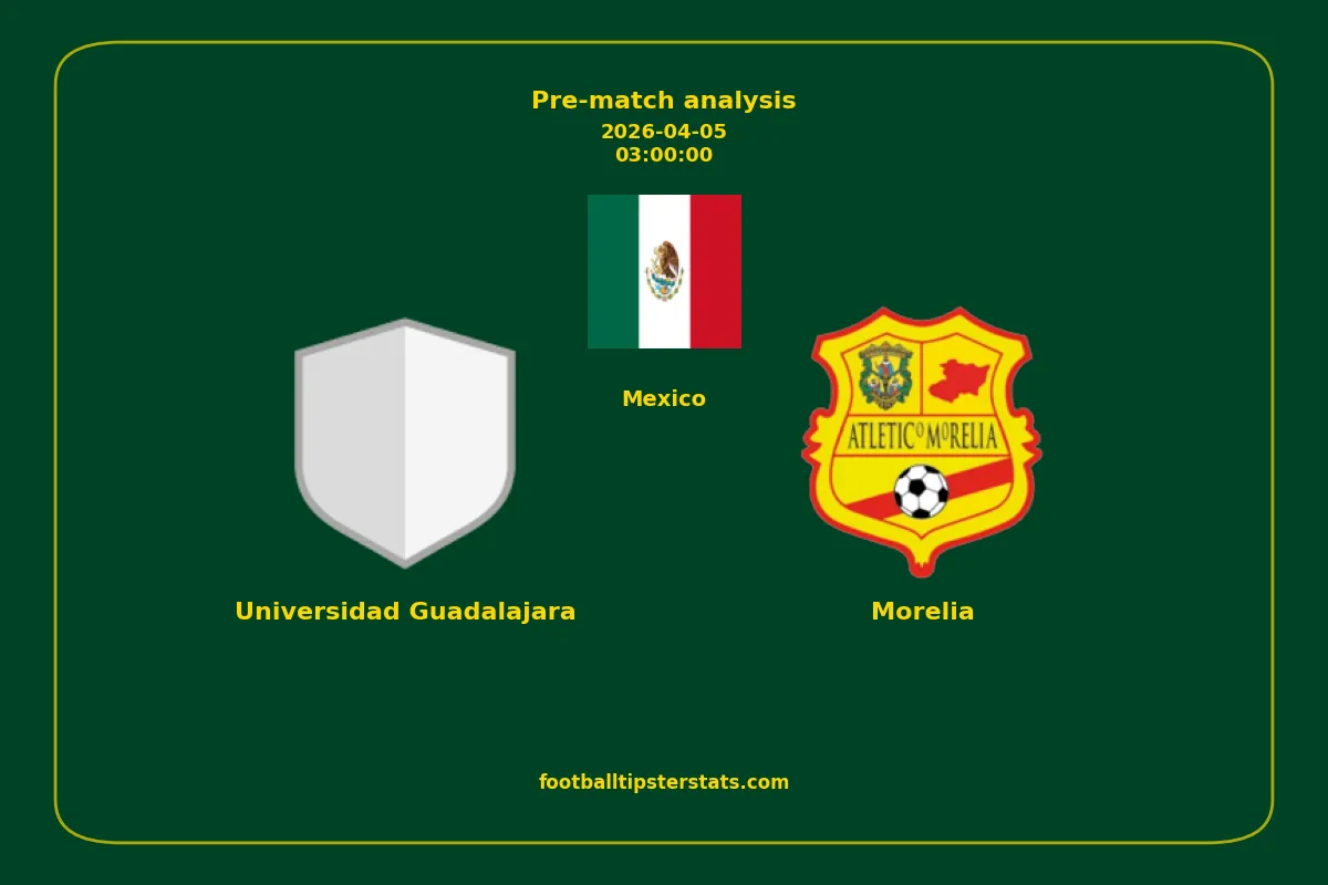 Pre-match analysis: Universidad Guadalajara vs Morelia on 2026-04-05